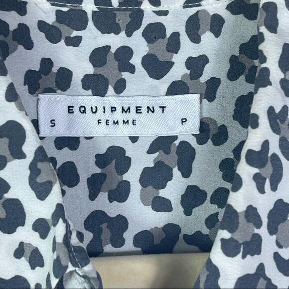 Equipment Femme Silk Animal Print Blouse, SP - Picture 8 of 10